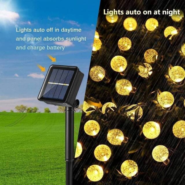 FLAVORA Warm White 32FT 60 BULB WITHOUT USB Solar Light Party - image 1