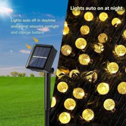 FLAVORA Warm White 32FT 60 BULB WITHOUT USB Solar Light Party - thumbnail 1