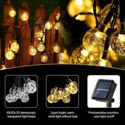 FLAVORA Warm White 32FT 60 BULB WITHOUT USB Solar Light Party - thumbnail 4