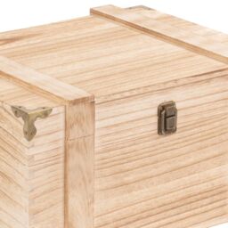 Red Hamper 6 Bottle Wooden Wine Chest in Brown - thumbnail 3