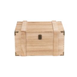 Red Hamper 6 Bottle Wooden Wine Chest in Brown - thumbnail 2