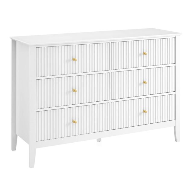 Melody Maison Large Chest Of Drawers & Pair Of Bedside Tables - Hales White Range - image 1