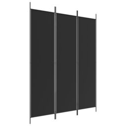 Berkfield Home 3-Panel Room Divider Black 150x200 cm Fabric - thumbnail 2