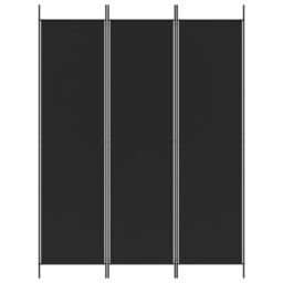 Berkfield Home 3-Panel Room Divider Black 150x200 cm Fabric - thumbnail 3