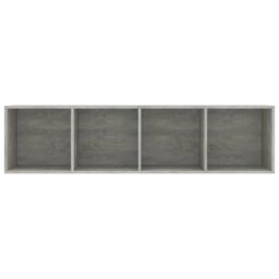 Berkfield Home Book Cabinet/TV Cabinet Concrete Grey 143x30x36 cm - Size: 143 x 30 x 36 cm - thumbnail 6