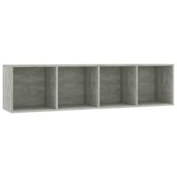 Berkfield Home Book Cabinet/TV Cabinet Concrete Grey 143x30x36 cm - Size: 143 x 30 x 36 cm - thumbnail 2
