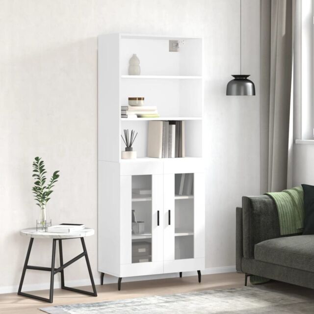 Berkfield Home Highboard White 69.5x34x180 cm Engineered Wood - image 1
