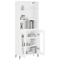 Berkfield Home Highboard White 69.5x34x180 cm Engineered Wood - thumbnail 3