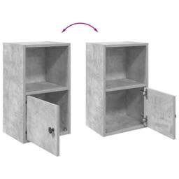 Berkfield Home Durable Bookcase Concrete Grey 31x24x52 cm Engineered Wood - Size: 31 x 24 x 52 cm - thumbnail 8