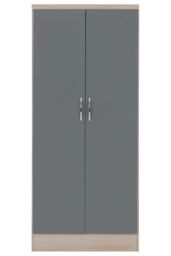 Seconique Nevada 2 Door All Hanging Wardrobe in Grey - thumbnail 3