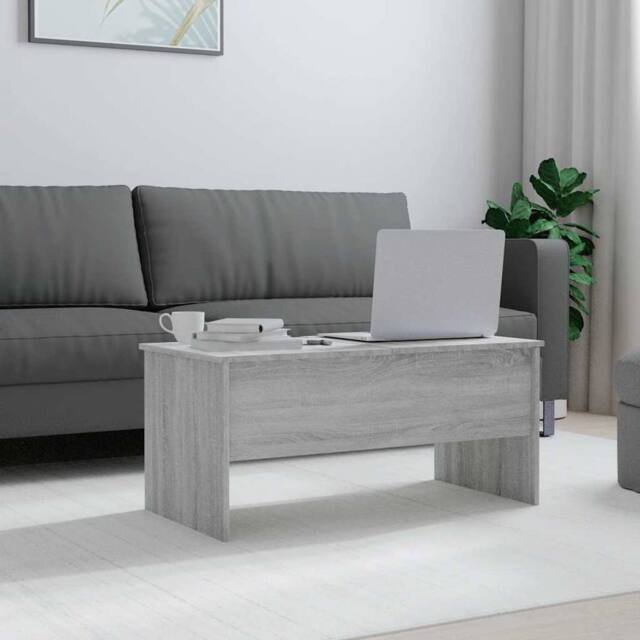 Berkfield Home Modern Coffee Table Grey Sonoma 102x50.5x46.5 cm Engineered Wood - image 1