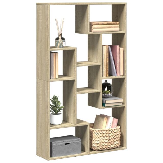 Berkfield Home Bookcase Sonoma Oak 72x20x120 cm Engineered Wood in Brown - Size: 72 x 20 x 120 cm - image 1