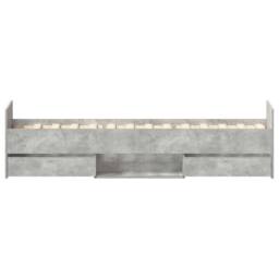 Berkfield Home Bed Frame with Headboard & Footboard Concrete Grey 90x190 cm Single - thumbnail 7