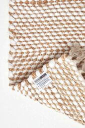 Homescapes Horizon Neutral Hemp Chindi Rug in Natural - Size: 120 cm x 170 cm - thumbnail 5
