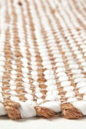 Homescapes Horizon Neutral Hemp Chindi Rug in Natural - Size: 120 cm x 170 cm - thumbnail 4