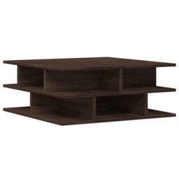 Berkfield Home Coffee Table Brown Oak 70x70x29 cm Engineered Wood - Size: 70 x 70 x 29 cm - thumbnail 2