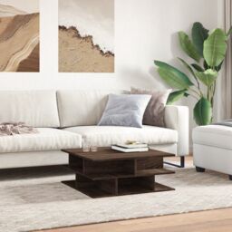 Berkfield Home Coffee Table Brown Oak 70x70x29 cm Engineered Wood - Size: 70 x 70 x 29 cm - thumbnail 3