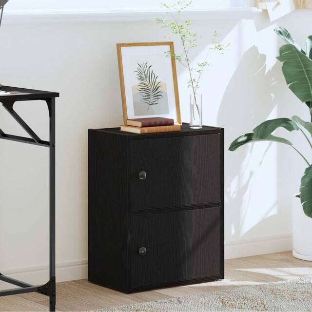 Berkfield Home Durable Bookcase Black Oak 40x24x52 cm Engineered Wood - Size: 40 x 24 x 52 cm - image 1
