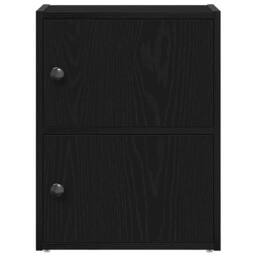 Berkfield Home Durable Bookcase Black Oak 40x24x52 cm Engineered Wood - Size: 40 x 24 x 52 cm - thumbnail 4