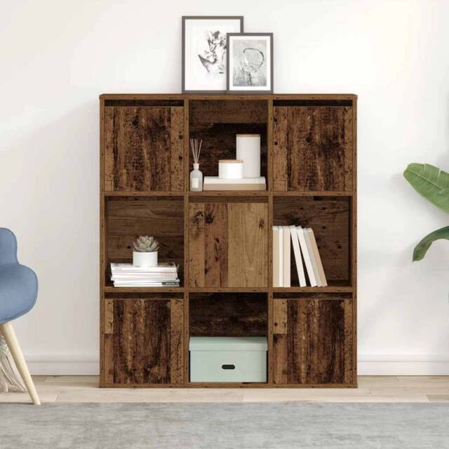 Berkfield Home Durable Bookcase Old Wood 89x24x101.5 cm Engineered Wood in Brown - image 1