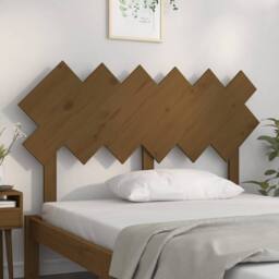 Berkfield Home Bed Headboard Honey Brown 132x3x81 cm Solid Wood Pine - Size: 132 x 3 x 81 cm - thumbnail 3