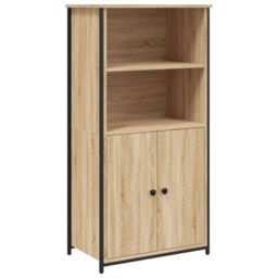 Berkfield Home Highboard Sonoma Oak 62x36x121.5 cm Engineered Wood in Brown - thumbnail 2