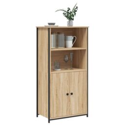 Berkfield Home Highboard Sonoma Oak 62x36x121.5 cm Engineered Wood in Brown - thumbnail 3