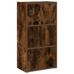 Berkfield Home Bookcase Smoked Oak 40x24x77 cm Engineered Wood in Brown - Size: 40 x 24 x 77 cm - thumbnail 2