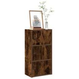 Berkfield Home Bookcase Smoked Oak 40x24x77 cm Engineered Wood in Brown - Size: 40 x 24 x 77 cm - thumbnail 1