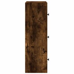 Berkfield Home Bookcase Smoked Oak 40x24x77 cm Engineered Wood in Brown - Size: 40 x 24 x 77 cm - thumbnail 6