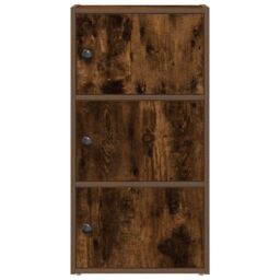Berkfield Home Bookcase Smoked Oak 40x24x77 cm Engineered Wood in Brown - Size: 40 x 24 x 77 cm - thumbnail 4