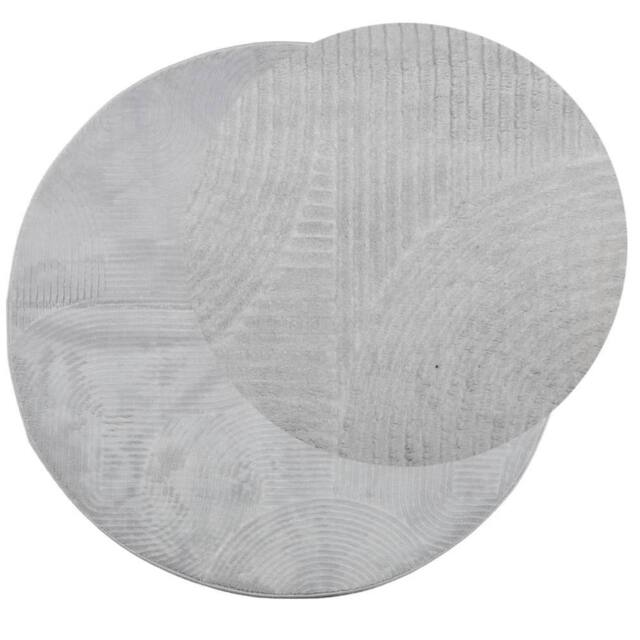 Berkfield Home Rug IZA Short Pile Scandinavian Look Grey √ò 120 cm - Size: Medium - image 1