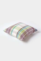 Homescapes Tartan 100% Cotton Falun Cushion Cover in Green - Size: 45 cm x 45 cm - thumbnail 3