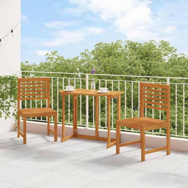 Berkfield Home Removable Garden Chairs Without Arms - Set of 2 in Solid Acacia Wood in Brown - image 1