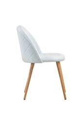 Life Interiors Set of 2 Lucia Ergonomic Velvet Dining Chairs with Wooden Legs, Modern Upholstered Accent Chair in Royal - thumbnail 3