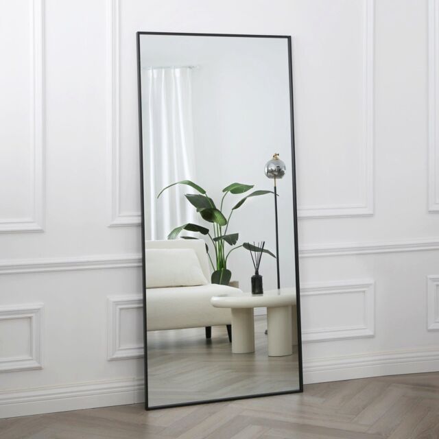 Home Garden Direct Anax - Full Length Mirror with Black Frame - 180x80 - image 1