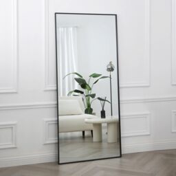 Home Garden Direct Anax - Full Length Mirror with Black Frame - 180x80 - thumbnail 1
