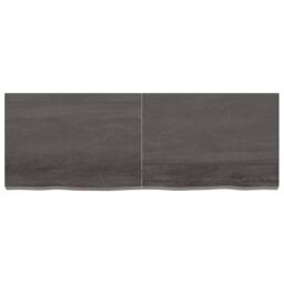 Berkfield Home Table Top Dark Grey 140x50x(2-6) cm Treated Solid Wood Oak - thumbnail 3