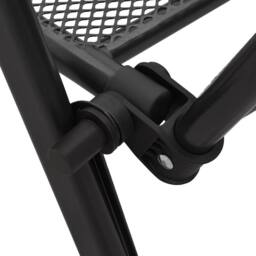 Berkfield Home Reclining Garden Chair Set 5 pcs Anthracite Powder-coated Steel in Black - thumbnail 9