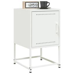 Berkfield Home Bedside Cabinets 2 pcs White 36x39x60.5 cm Steel - thumbnail 2