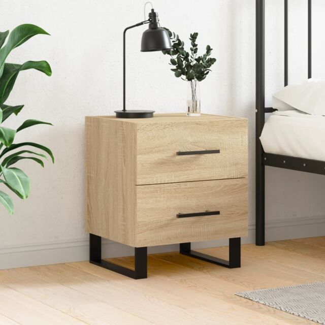 Berkfield Home Bedside Cabinet Sonoma Oak 40x35x47.5 cm Engineered Wood in Brown - image 1
