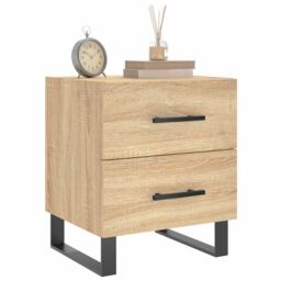 Berkfield Home Bedside Cabinet Sonoma Oak 40x35x47.5 cm Engineered Wood in Brown - thumbnail 3