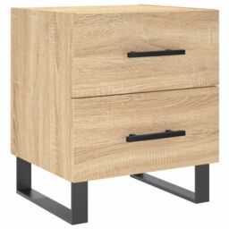 Berkfield Home Bedside Cabinet Sonoma Oak 40x35x47.5 cm Engineered Wood in Brown - thumbnail 2