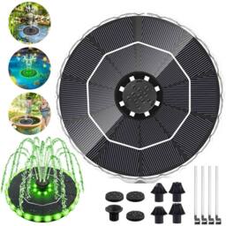 EONLION 3.5W LED Solar Fountain Pump Upgraded Solar Pond Pump in Black - Size: 100 cm - thumbnail 5
