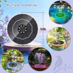 EONLION 3.5W LED Solar Fountain Pump Upgraded Solar Pond Pump in Black - Size: 100 cm - thumbnail 2