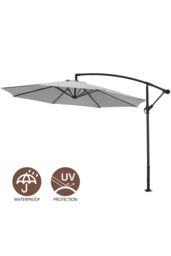 Living and Home 3m Cantilever Garden Parasol for Sunshade & Rain（Base is not included） in Grey - thumbnail 4