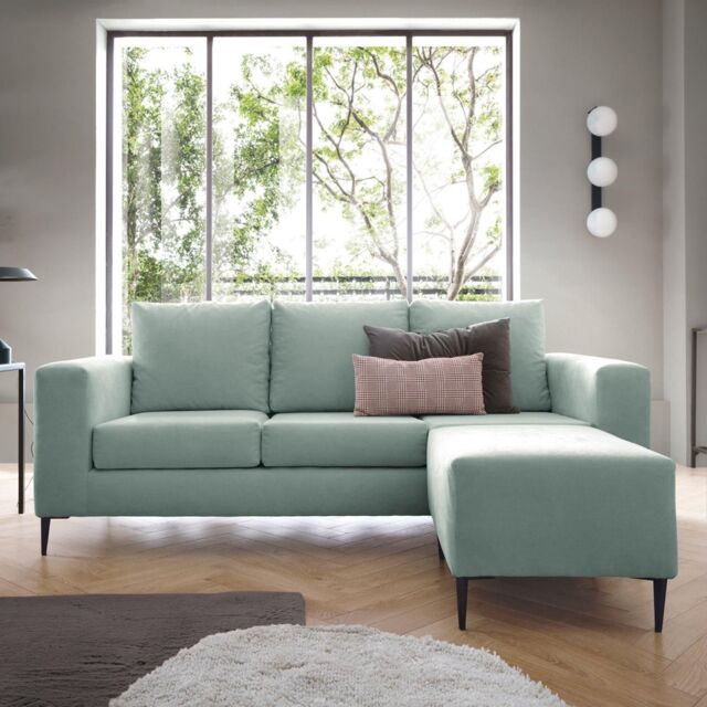Abakus Direct Capri Reversible Corner Sofa in Pistachio in Pale Green - image 1