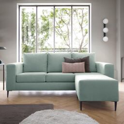 Abakus Direct Capri Reversible Corner Sofa in Pistachio in Pale Green - thumbnail 1