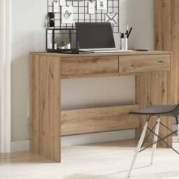 Berkfield Home Durable Desk Artisan Oak 101x50x76.5 cm Engineered Wood in Brown - thumbnail 2