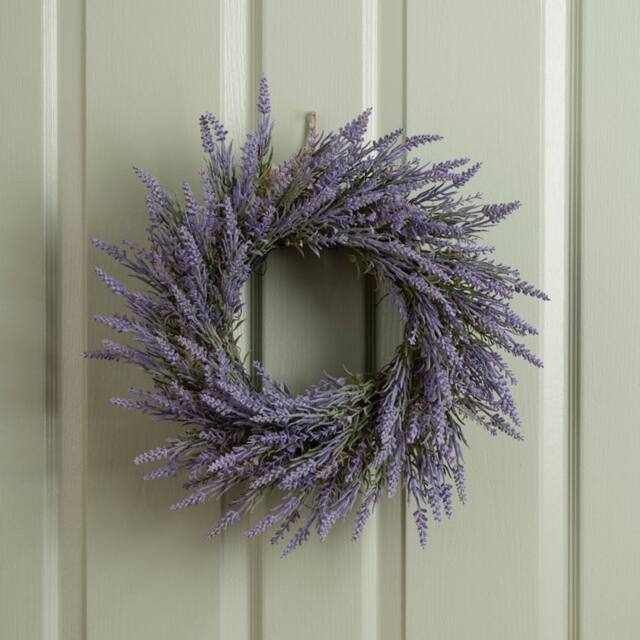 Scottish Everlastings Ltd 45cm Lavender Wreath in Purple - image 1